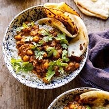 30 Minute Indian Pumpkin Butter Chickpeas | halfbakedharvest.com #easyrecipe #vegan #healthy #pumpkin #fall