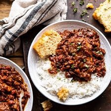 Healthier 30 Minute Beer Braised Chicken | halfbakedharvest.com #chicken #instantpot #slowcooker #easyrecipes