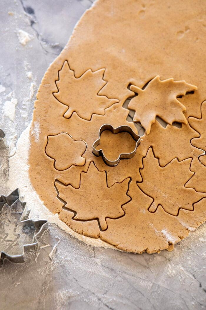 overhead photo of Chai Spiced Maple Sugar Cookies before baking 