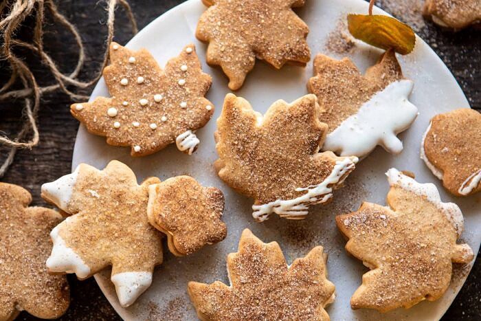 horizontal photo of Chai Spiced Maple Sugar Cookies with Browned Butter Frosting