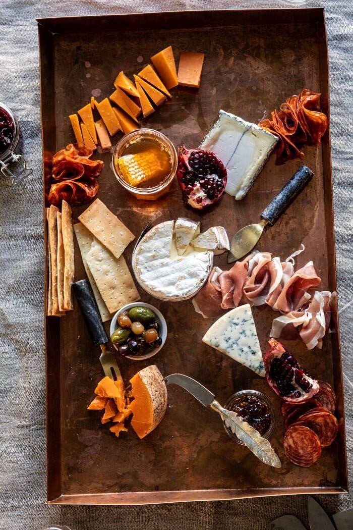 How to Make an Easy Holiday Cheese Board | halfbakedharvest.com #cheeseboard #appetizers #christmas #thanksgiving