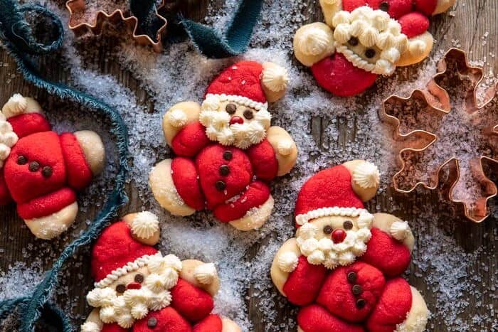 horizontal photo of Holly Jolly Santa Cookies 