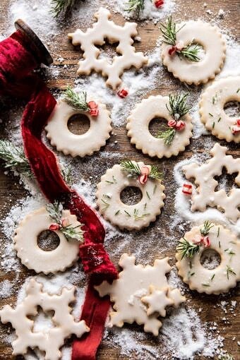 Vanilla Wreath Cookies | halfbakedharvest.com #cookies #Christmas #easyrecipes