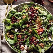 Winter Pomegranate Salad with Maple Candied Walnuts | halfbakedharvest.com #wontersalad #healthy