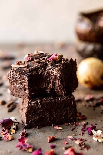 Fudgy Avocado Brownies with Chocolate Fudge Frosting | halfbakedharvest.com #brownies #healthy