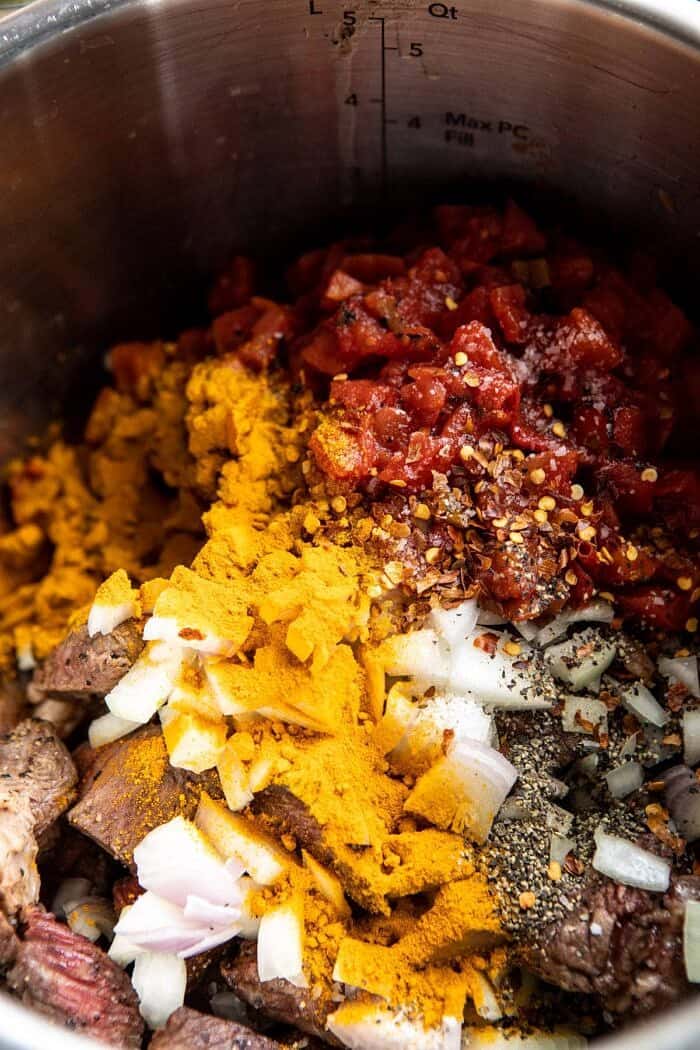 stew before cooking in instant pot 