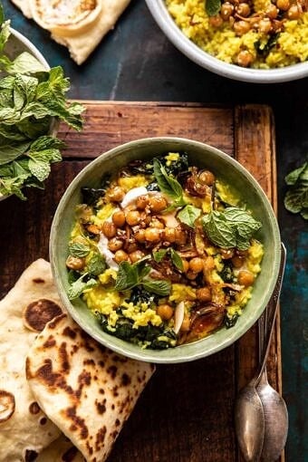 Creamy Golden Rice with Spiced Chickpeas | halfbakedharvest.com