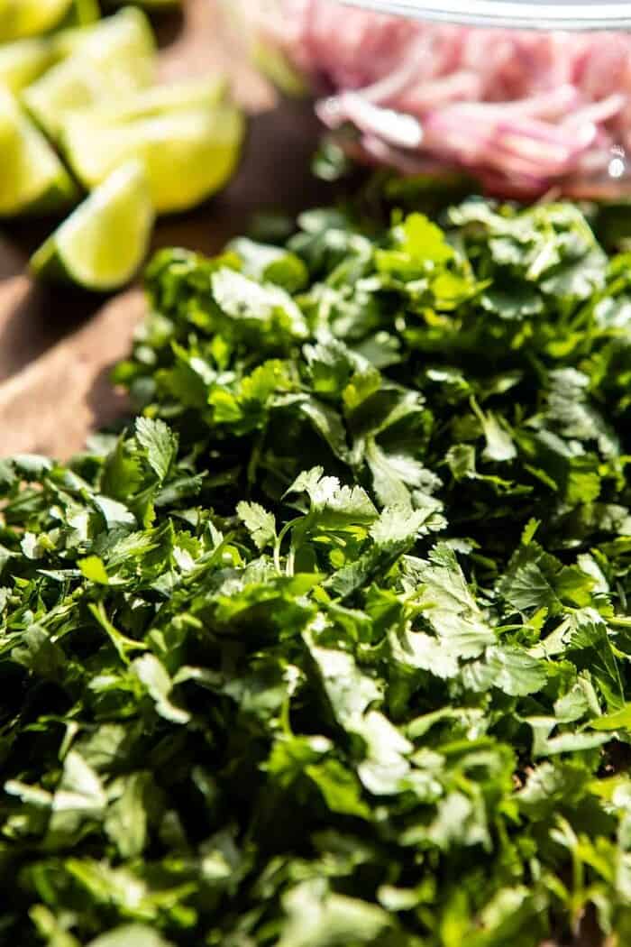 photo of raw cilantro