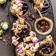 Valentine’s Day Double Chocolate Chex Mix | halfbakedharvest.com #chexmix #valentinesday