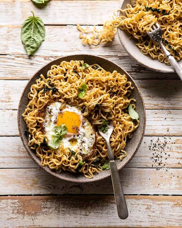 15 Minute Garlic Butter Ramen Noodles | halfbakedharvest.com