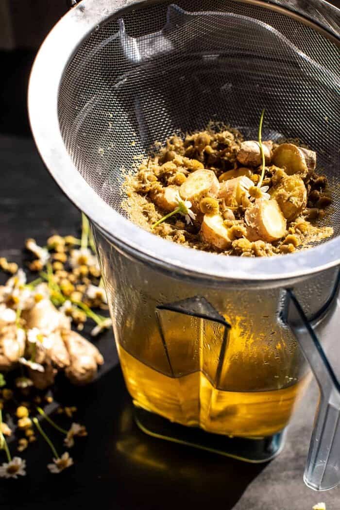 prep photo of tea brewing 