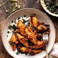 Unstuffed Spicy Tomato Basil Shells with Whipped Ricotta | halfbakedharvest.com