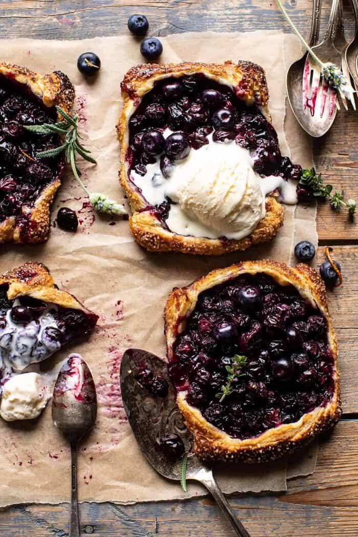 Bursting Blueberry Lemon Thyme Tarts | halfbakedharvest.com
