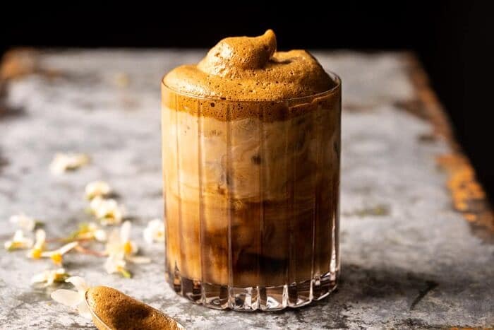 horizontal photo of Frothy Whipped Coffee White Russian 