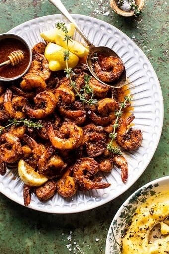 15 Minute Cajun Hot Honey Butter Shrimp | halfbakedharvest.com