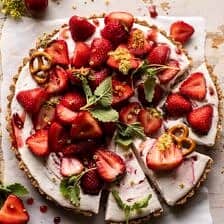 Double Strawberry Pretzel Pie | halfbakedharvest.com