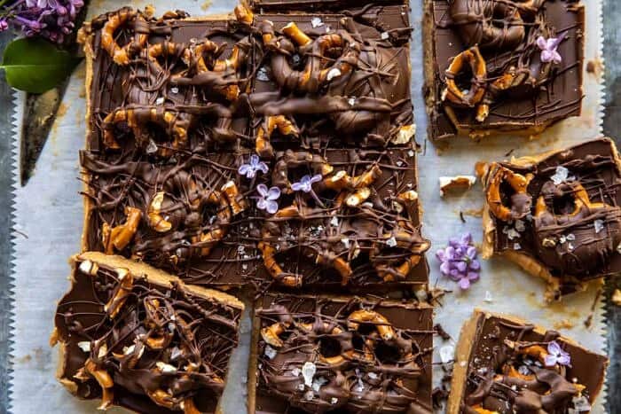 overhead horizontal photo of Buckeye Crunch Bars 