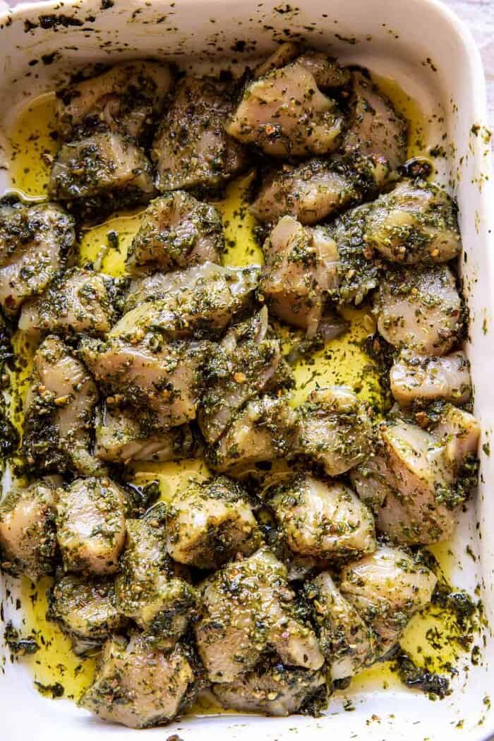 Pesto Chicken before cooking