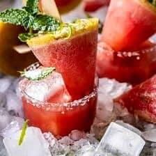Salted Spicy Watermelon Margarita Popsicles | halfbakedharvest.com