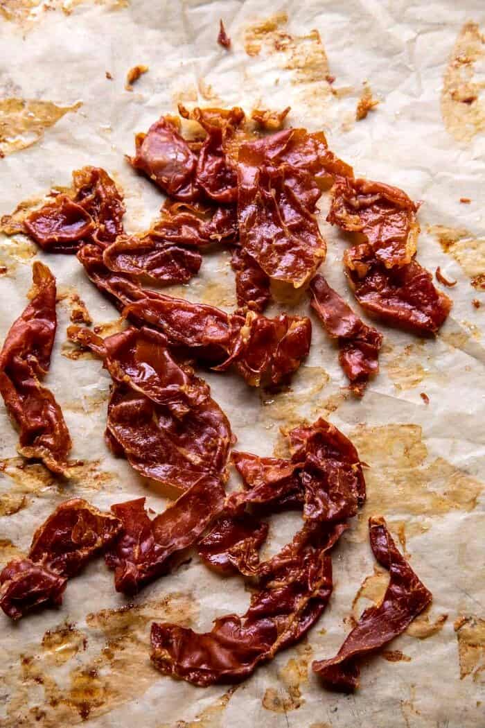 overhead photo of Crispy Prosciutto