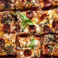 Easy Sheet Pan Tomato Herb Pizza | halfbakedharvest.com