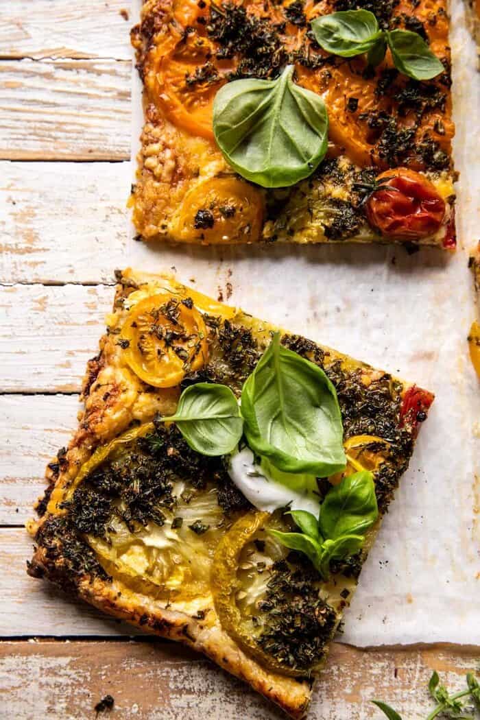 Roasted Tomato Cheddar Tart with Ranch Seasoning | halfbakedharvest.com