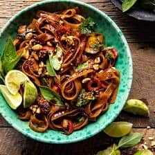 Saucy Thai Summer Noodle Stir Fry with Sesame Peanuts | halfbakedharvest.com
