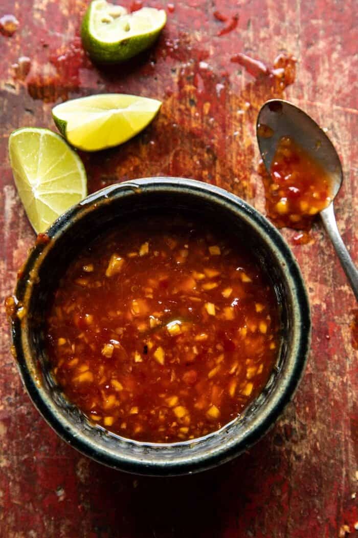 overhead photo of Thai Pineapple Chili Sauce