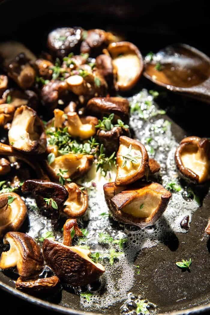 Ricotta Gnocchi with Herby Mushrooms and Sage Browned Butter | halfbakedharvest.com