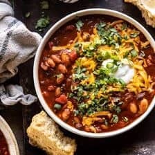 Healthy Slow Cooker Chipotle Bean Chili | halfbakedharvest.com