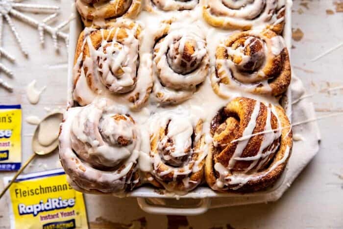 Easy Fluffy Eggnog Cinnamon Rolls | halfbakedharvest.com 