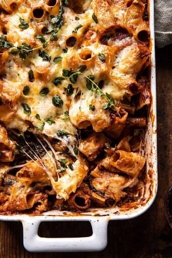 One Pan 4 Cheese Sun-Dried Tomato and Spinach Pasta Bake | halfbakedharvest.com