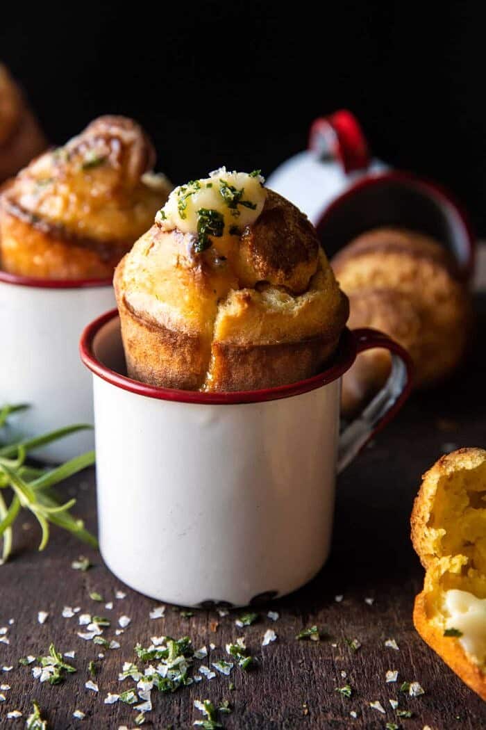 Salted Rosemary Popovers with Honey Butter | halfbakedharvest.com