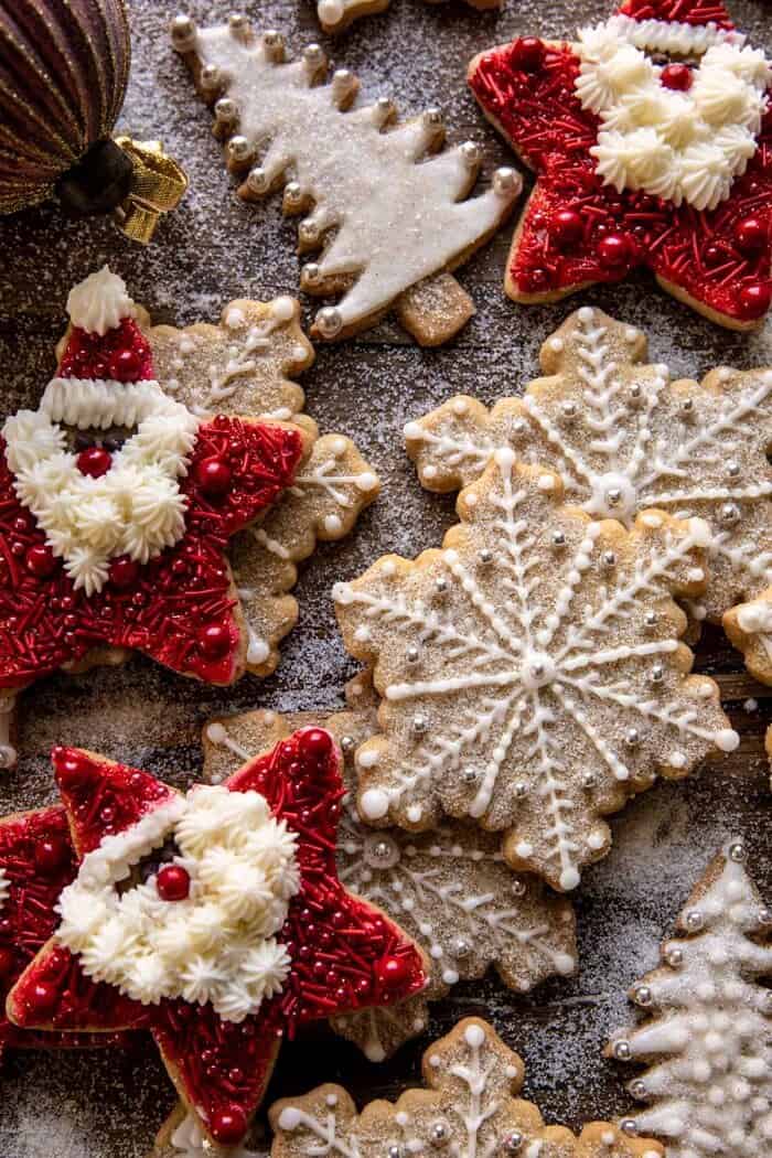 overhead close up photo of The Santa Clause Cookies 