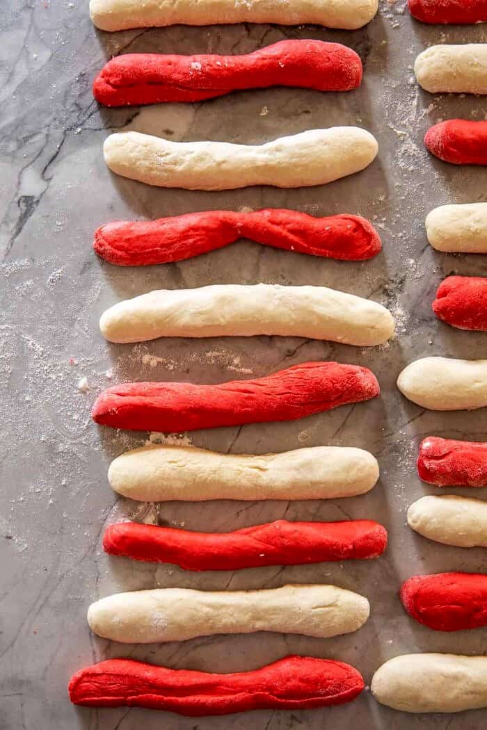 prep photo of rolling the bagels