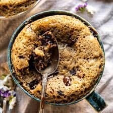 5 Minute Chocolate Chunk Banana Bread Mug Cake | halfbakedharvest.com