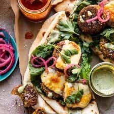 Crispy Sesame Falafel Melts with Garlicky Green Tahini | halfbakedharvest.com