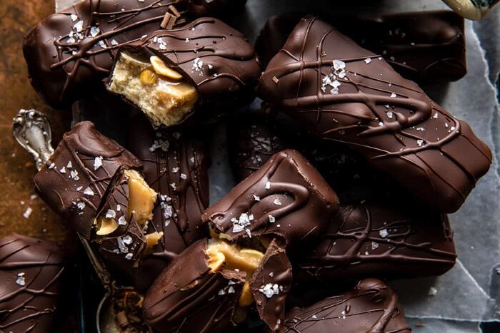 Easy Homemade Vegan Snickers | halfbakedharvest.com