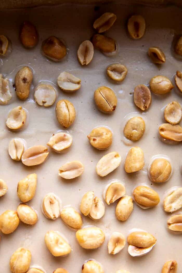 prep photo of snicker nougat layer 