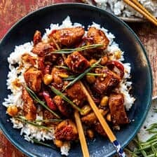 Healthier 25 Minute Kung Pao Chicken | halfbakedharvest.com