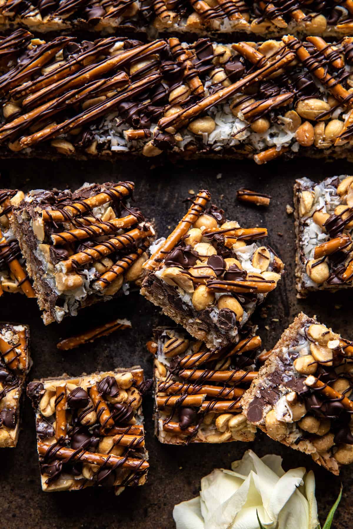 Salted Pretzel Magic Bars | halfbakedharvest.com