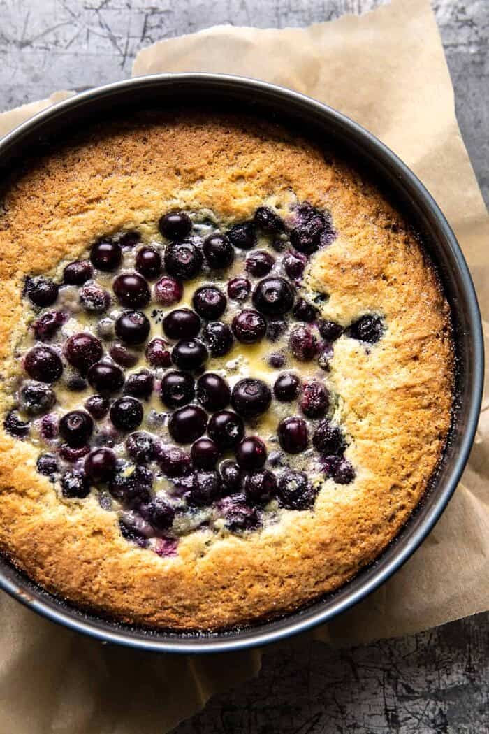 Blueberry Lemon Poppy Seed Crème Cake halfbakedharvest.com