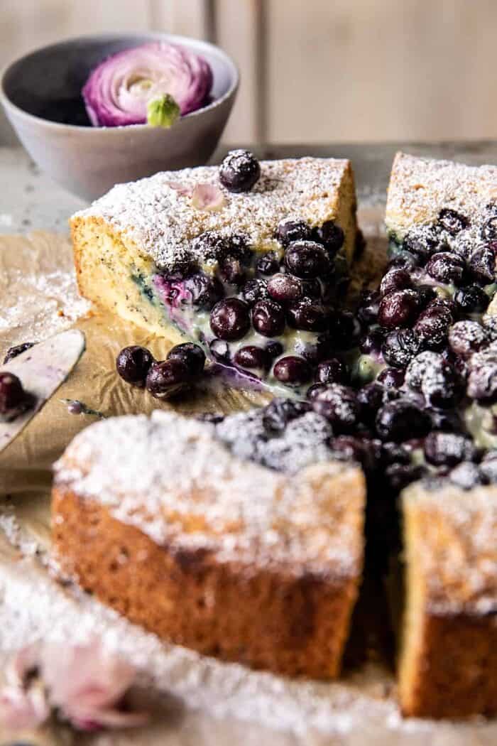Blueberry Lemon Poppy Seed Crème Cake halfbakedharvest.com