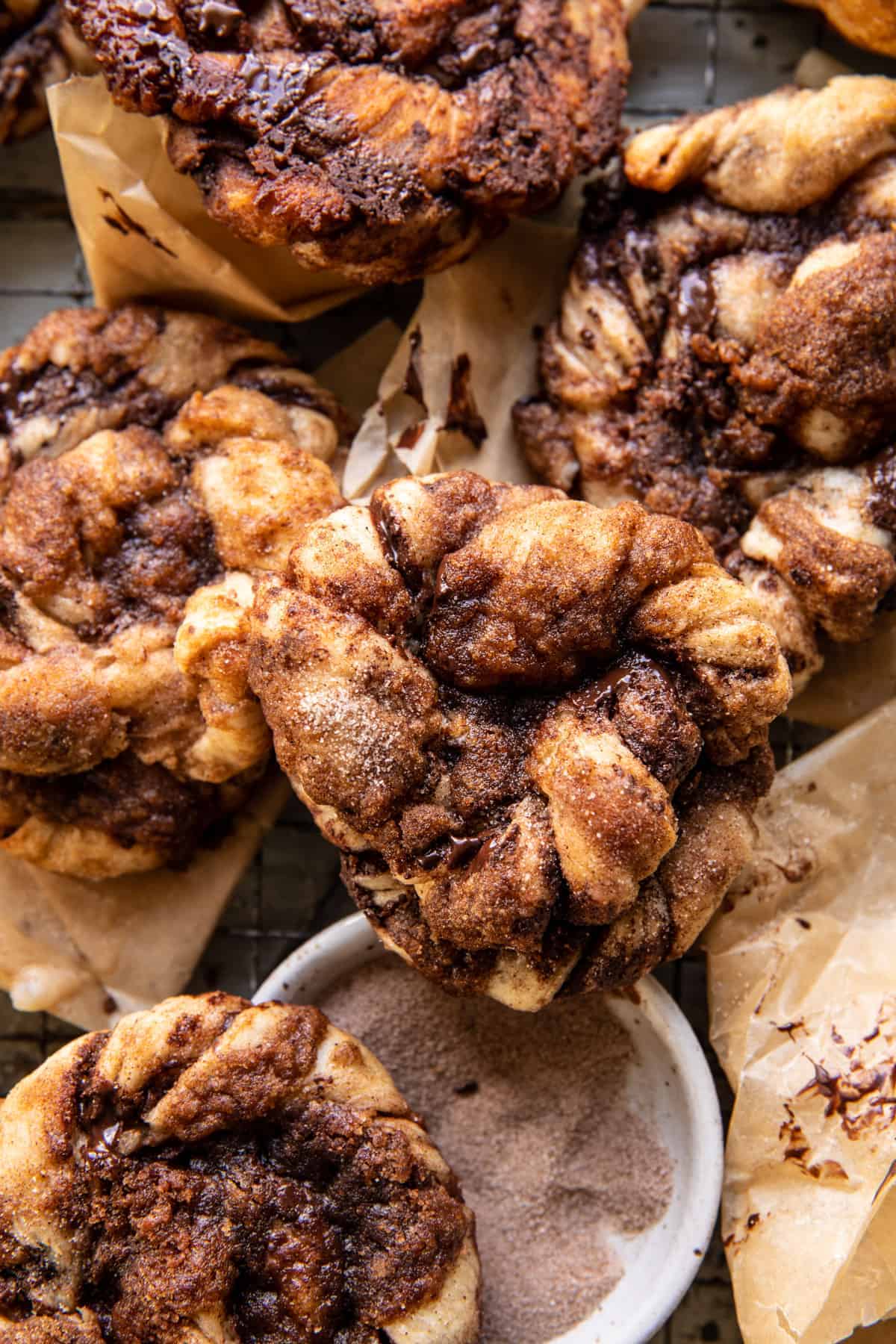 Easy Chocolate Cinnamon Crunch Knots | halfbakedharvest.com