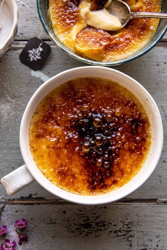 Easy Vanilla Earl Grey Crème Brûlée | halfbakedharvest.com