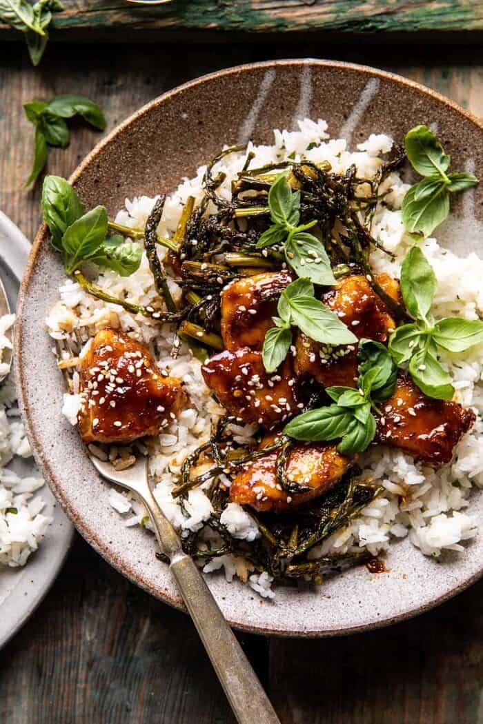 Sheet Pan 30 Minute Sticky Apricot Chicken | halfbakedharvest.com