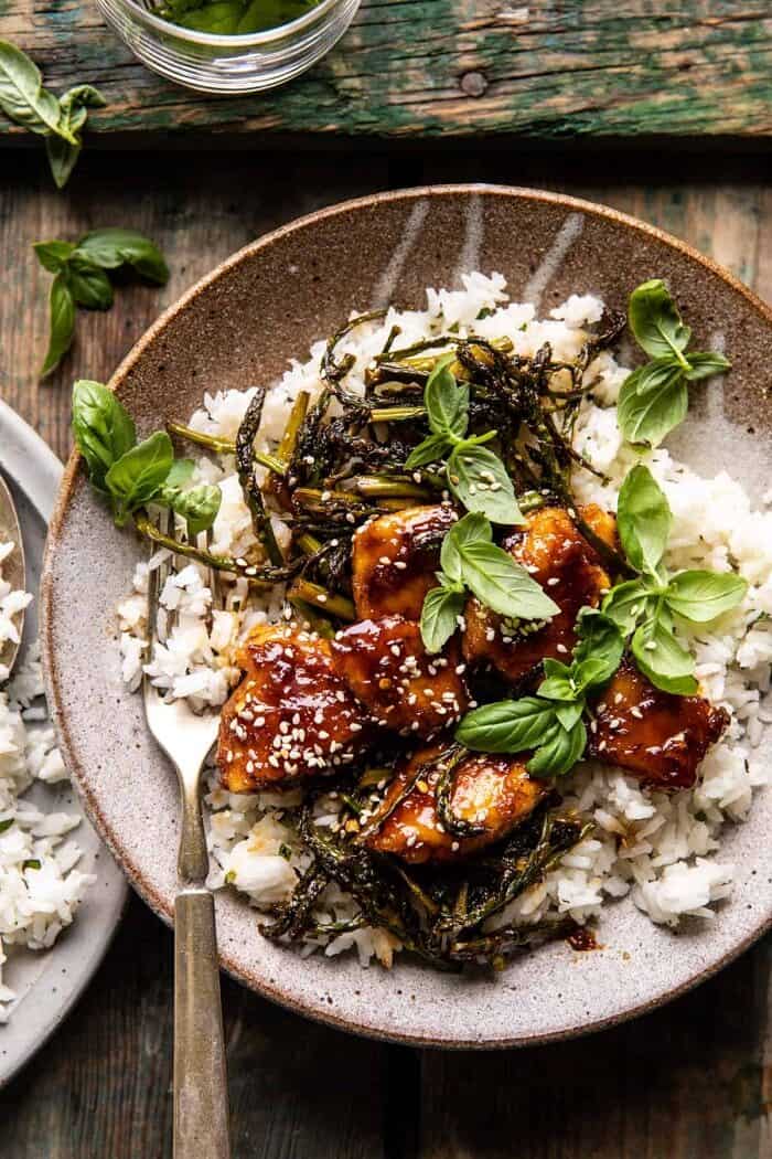 Sheet Pan 30 Minute Sticky Apricot Chicken | halfbakedharvest.com 