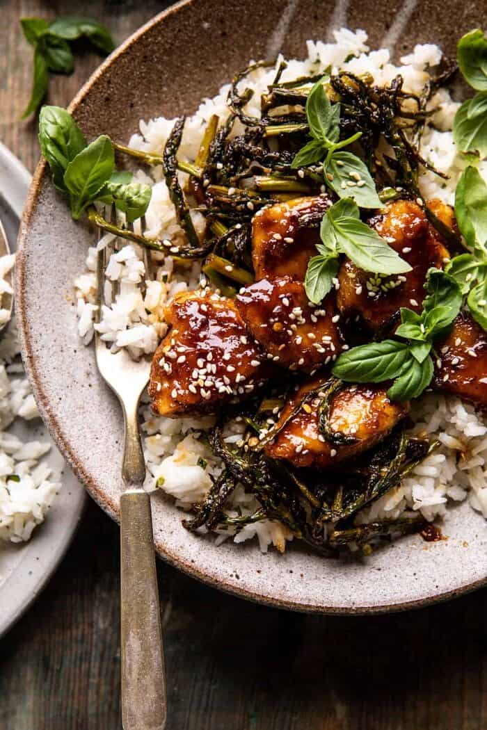 Sheet Pan 30 Minute Sticky Apricot Chicken | halfbakedharvest.com 