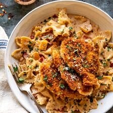 Southern Style Creamy Parmesan Chicken Pasta | halfbakedharvest.com