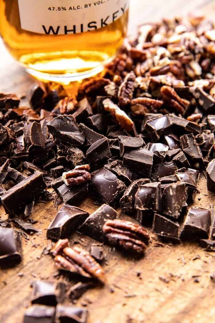 Brown Butter Bourbon Pecan Chocolate Chunk Cookies | halfbakedharvest.com